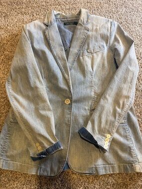 Lauren Ralph Lauren Light Denim Blazer Jacket